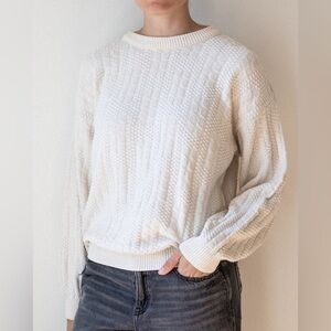Vintage White Sweater for Women